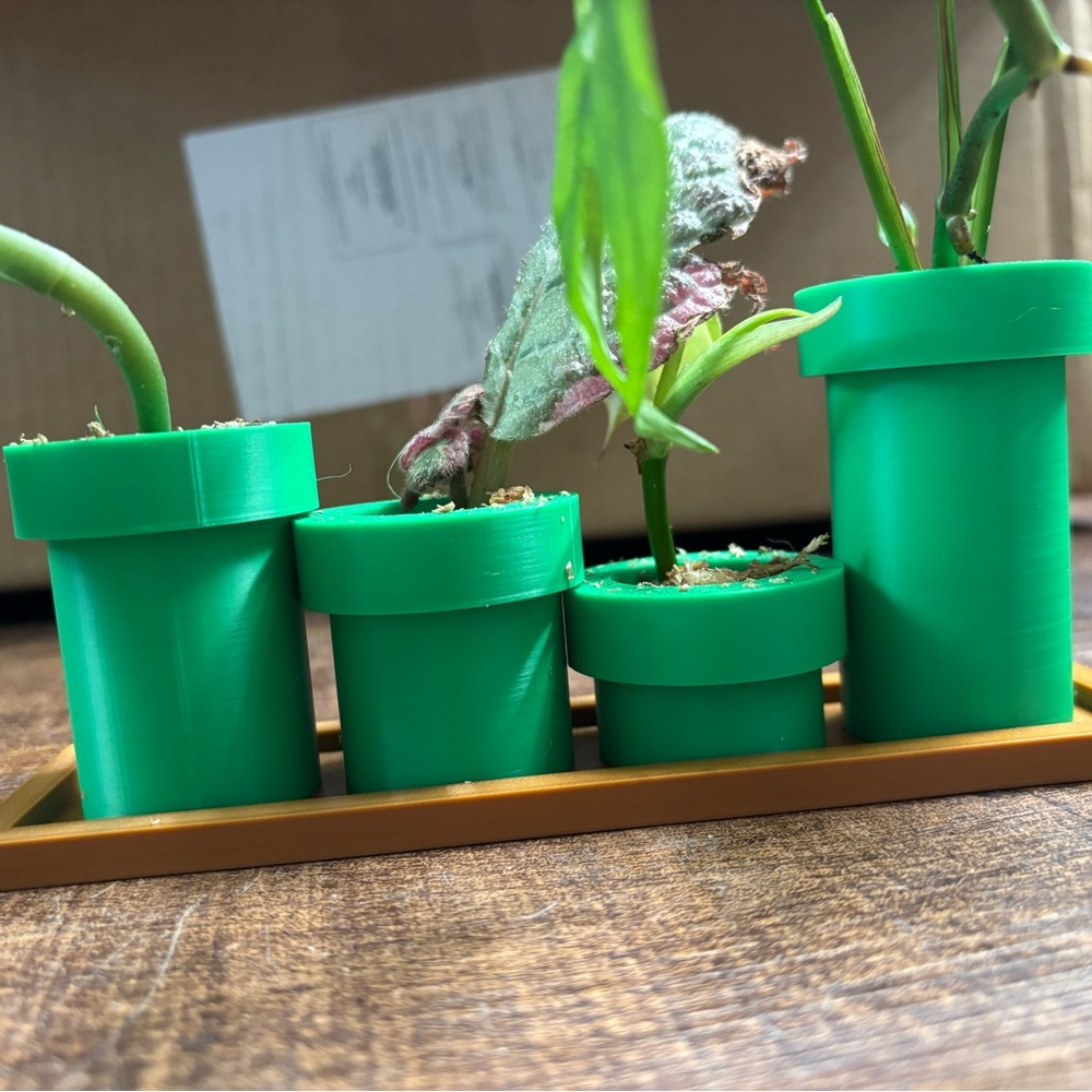 Cute Pipes prop station or Mario decor for any room!